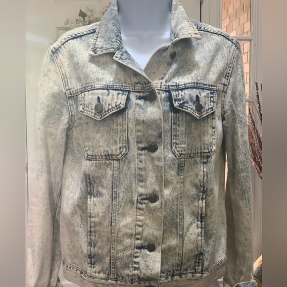 Top Shop 100% cotton moto jacket. Pewter metal buttons, 4 pockets lightweight,S4 - Picture 3 of 13